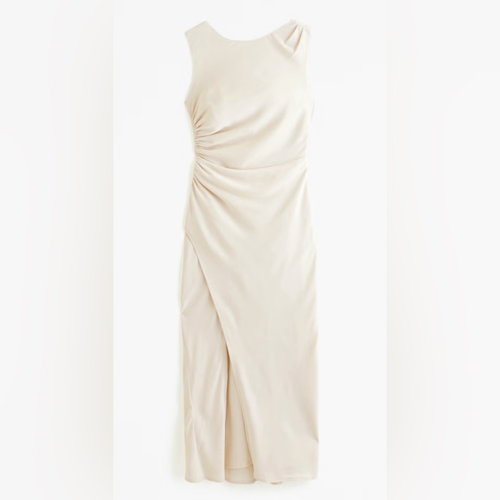 Draped High-Neck Shell Midi Dress from Abercrombie & Fitch